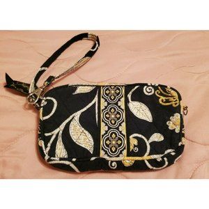 VERA BRADLEY Zip Top Wristlet YELLOW BIRD Clutch Wallet Small Bag